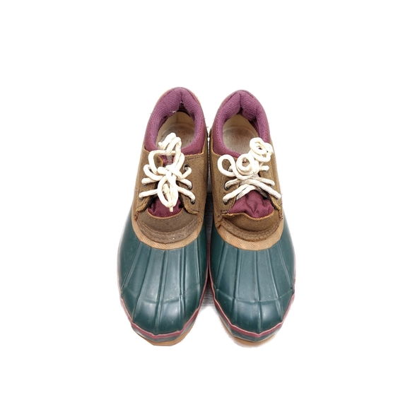 Women's Bay Area Traders Duck Shoes Boots "Sorority" Green EUC Fleece Lined Size - Picture 3 of 7